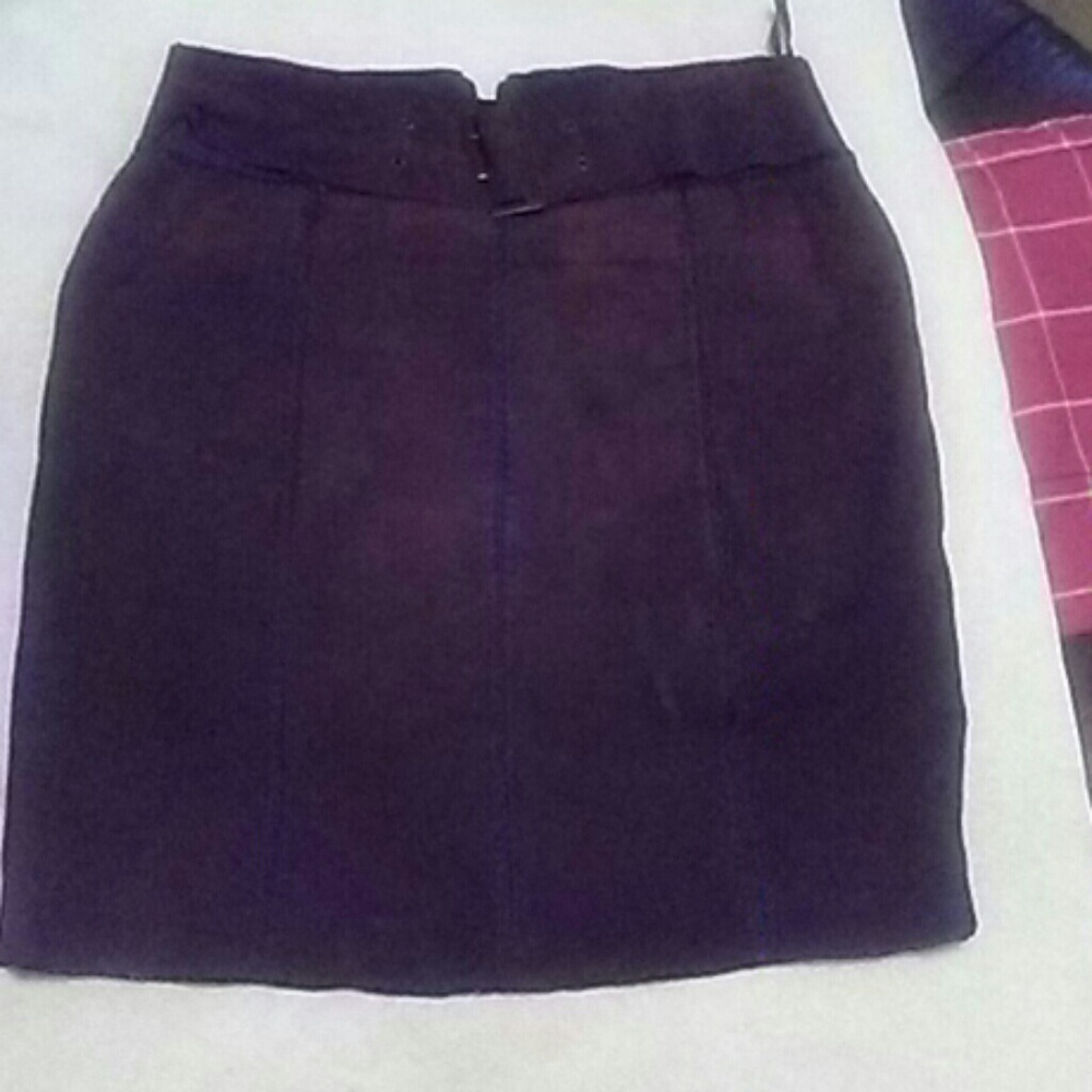 Chocolate Suede skirt , Size M
